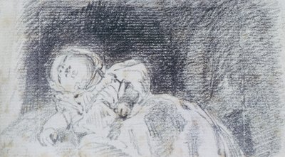 A baby (possibly Maria Louisa Constable) by John Constable